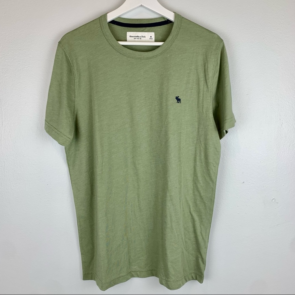 Abercrombie & Fitch green moose logo tee